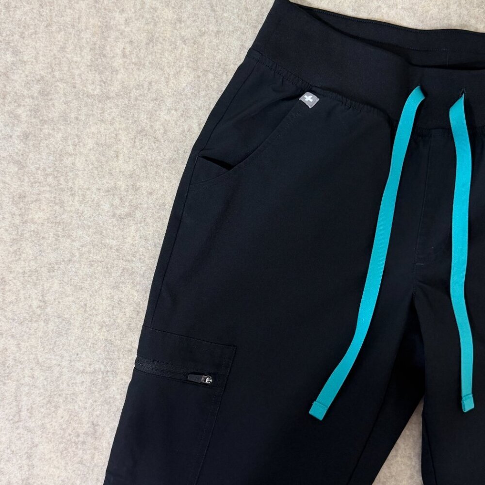 FIGS Black Jogger Scrub Pants XS Technical Collection Medical Nurse - Picture 3 of 16